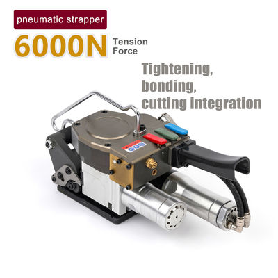comprare 6000N String Tension Force Pneumatic 32mm PET Strapping Tools Handheld Plastic Wrapping Machine con fibbia pneumatica libera online manufacture