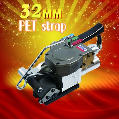 6000N Forza di Tensione Pneumatico Polyester Portatile String Tool Wrapping Machine Per 32mm PET Saldatura Banding Packaging Baler