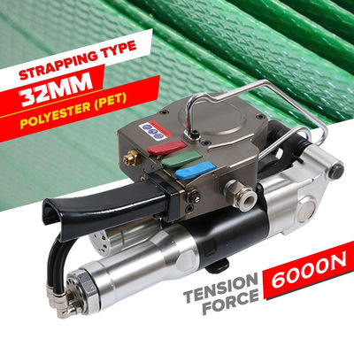 Strumento di rilegamento pneumatico in plastica 32 mm Strumenti di imballaggio Strumenti di rilegamento di carico pesante Strumento di rilegamento